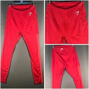 Gymshark Red Mesh‎ Athletic Leggings Women's Size XSmall